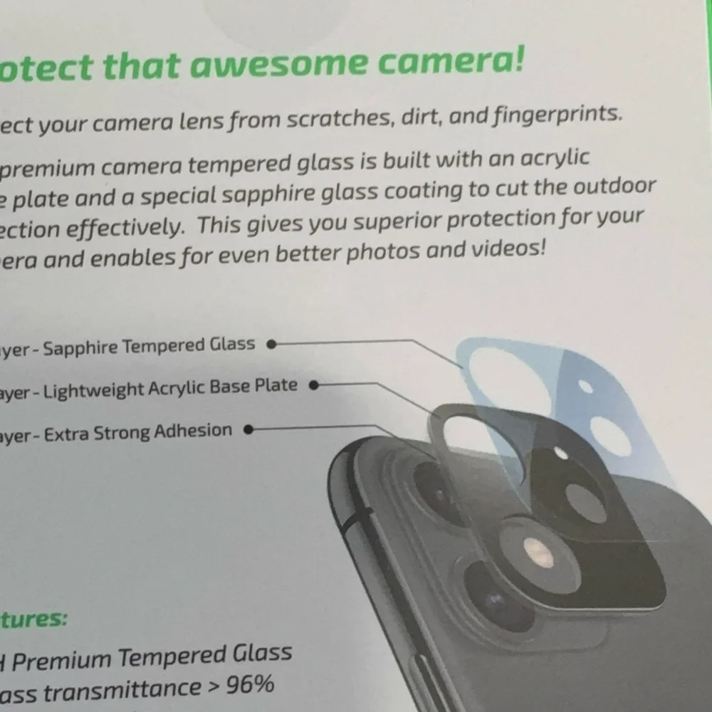 iPhone 12 mini anti blue light tempered glass & loopy camera lense protector new